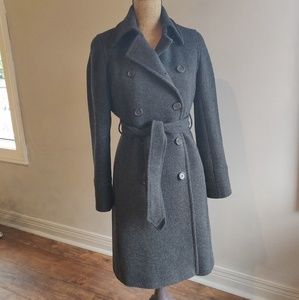 J Crew drak gret wool coat